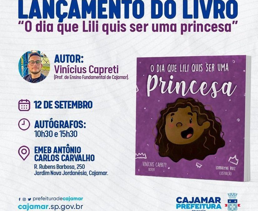 Vinicius Capreti lançará seu primeiro livro infantil 